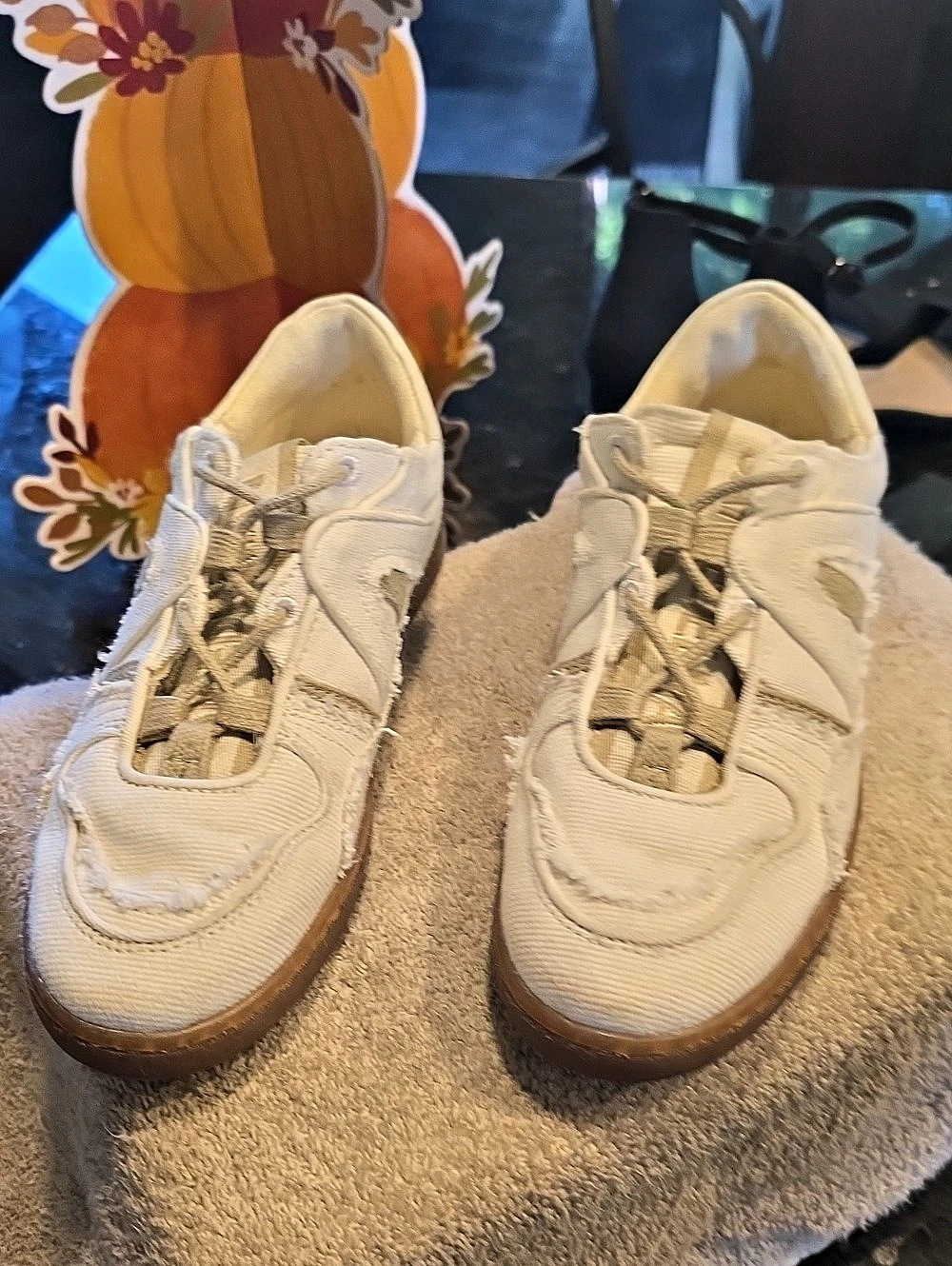 Sam Edelman SE-1980 White & Brown Sneakers